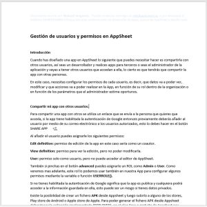 Gestión de usuarios y permisos en AppSheet