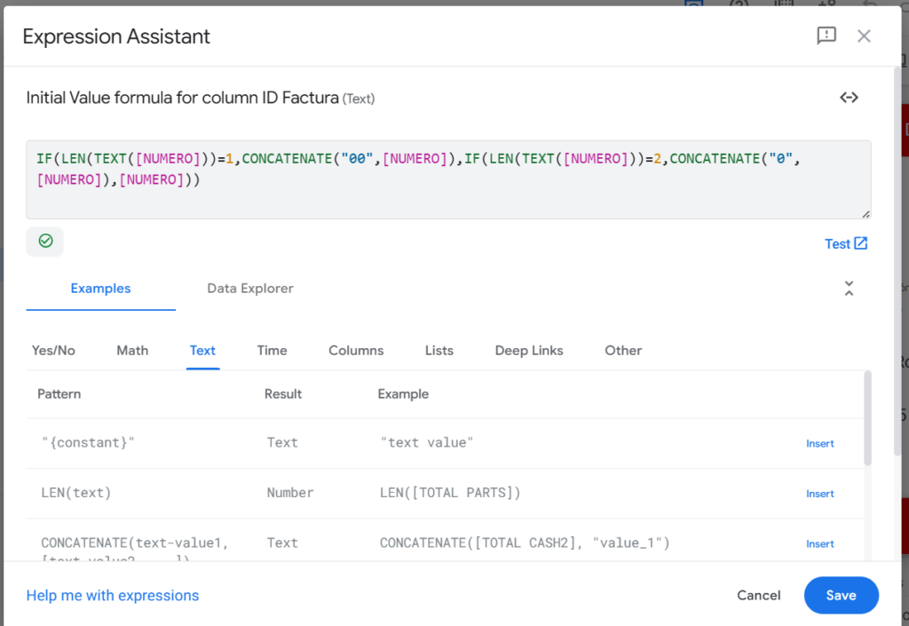 Crear un id autonumerico en appsheet
